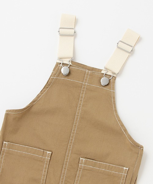 petit main(プティマイン)の「サロペット(サロペット/オーバーオール・キッズ・サックスブルー/ベージュ・90cm/110cm/100cm)」の9枚目の写真