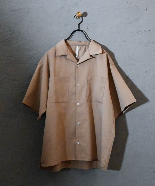 Ritzy(リッツィー)の「TR 半袖オープンカラーシャツ レディース メンズ(シャツ/ブラウス・メンズ・サックスブルー/カーキ/ブラック/オフホワイト/ベージュ/モカ/グリーン・LARGE/MEDIUM/X-LARGE)」の17枚目の写真
