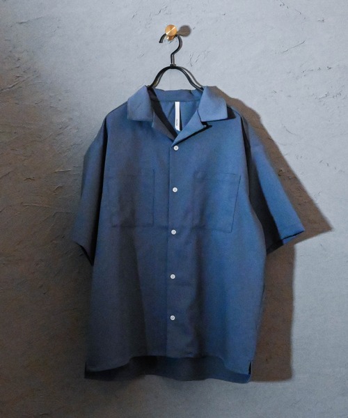 Ritzy(リッツィー)の「TR 半袖オープンカラーシャツ レディース メンズ(シャツ/ブラウス・メンズ・サックスブルー/カーキ/ブラック/オフホワイト/ベージュ/モカ/グリーン・LARGE/MEDIUM/X-LARGE)」の20枚目の写真