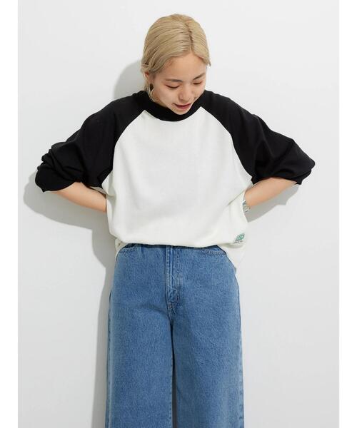 DISCUS ATHLETIC（ディスカス　アスレチック）の「DISCUS ハイツイストラグランニットプルオーバーA（ニット/セーター・レディース・ネイビー/ブラック・FREE）」の13枚目の写真