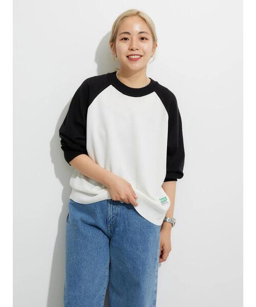 DISCUS ATHLETIC（ディスカス　アスレチック）の「DISCUS ハイツイストラグランニットプルオーバーA（ニット/セーター・レディース・ネイビー/ブラック・FREE）」の8枚目の写真