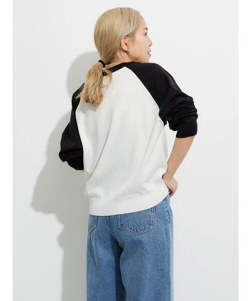 DISCUS ATHLETIC（ディスカス　アスレチック）の「DISCUS ハイツイストラグランニットプルオーバーA（ニット/セーター・レディース・ネイビー/ブラック・FREE）」の7枚目の写真