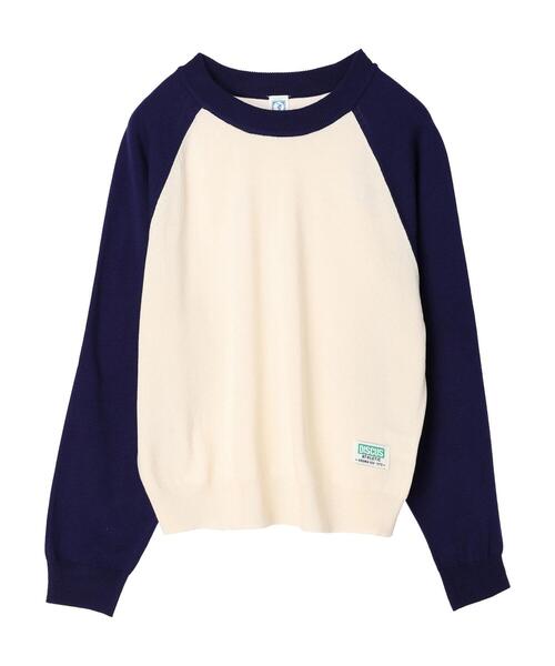 DISCUS ATHLETIC（ディスカス　アスレチック）の「DISCUS ハイツイストラグランニットプルオーバーA（ニット/セーター・レディース・ネイビー/ブラック・FREE）」の15枚目の写真