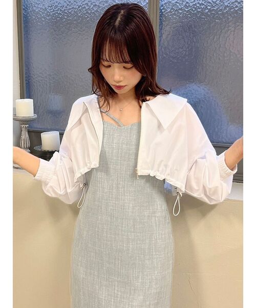 ガリャルダガランテ ショートブルゾン アイボリー GALLARDAGALANTE（ガリャルダガランテ）の「フーデッドショート