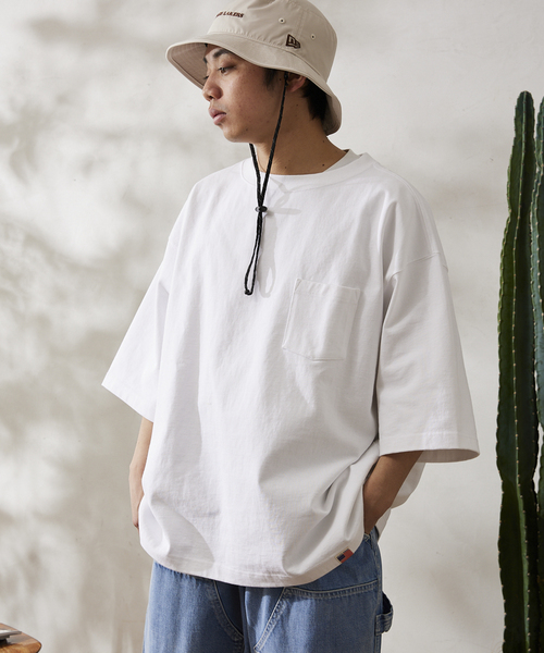 JOURNAL STANDARD relume（ジャーナルスタンダード　レリューム）の「USA オーバーサイズ ヘビーオンス Tシャツ（Tシャツ/カットソー・メンズ・ホワイト/ブラック/ホワイト×ホワイト/ラベンダー/イエロー・MEDIUM/LARGE）」の6枚目の写真