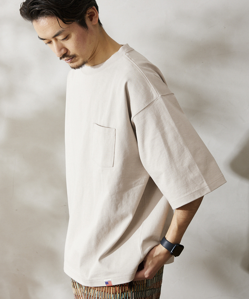 JOURNAL STANDARD relume（ジャーナルスタンダード　レリューム）の「USA オーバーサイズ ヘビーオンス Tシャツ（Tシャツ/カットソー・メンズ・ホワイト/ブラック/ホワイト×ホワイト/ラベンダー/イエロー・MEDIUM/LARGE）」の13枚目の写真