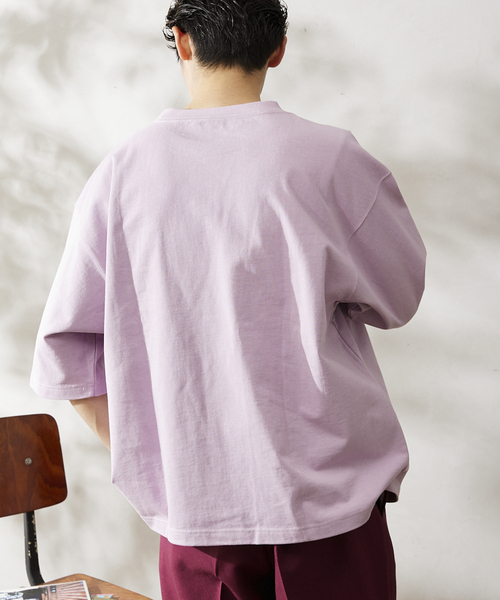 JOURNAL STANDARD relume（ジャーナルスタンダード　レリューム）の「USA オーバーサイズ ヘビーオンス Tシャツ（Tシャツ/カットソー・メンズ・ホワイト/ブラック/ホワイト×ホワイト/ラベンダー/イエロー・MEDIUM/LARGE）」の17枚目の写真