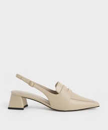 CHARLES & KEITH | テーパードスクエアトゥ スリングバックパンプス(パンプス)