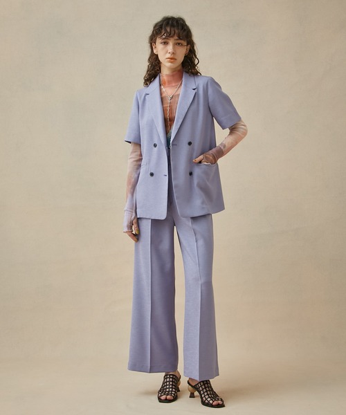 PUBLIC TOKYO（パブリックトウキョウ）の「リネンライクフレアパンツ（スラックス・レディース・ブラック/ベージュ/ダークグレー/パープル/その他2・1/2）」の20枚目の写真