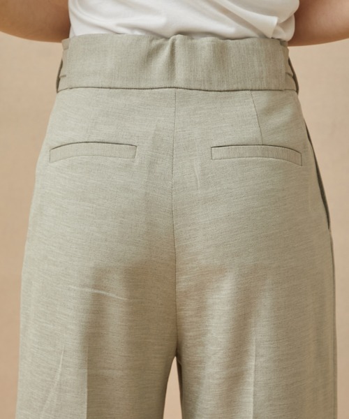 PUBLIC TOKYO（パブリックトウキョウ）の「リネンライクフレアパンツ（スラックス・レディース・ブラック/ベージュ/ダークグレー/パープル/その他2・1/2）」の14枚目の写真