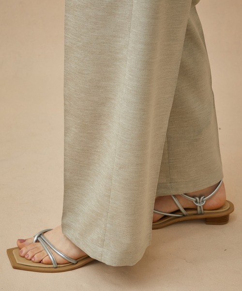 PUBLIC TOKYO（パブリックトウキョウ）の「リネンライクフレアパンツ（スラックス・レディース・ブラック/ベージュ/ダークグレー/パープル/その他2・1/2）」の15枚目の写真