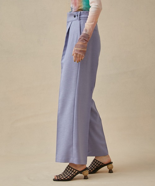 PUBLIC TOKYO（パブリックトウキョウ）の「リネンライクフレアパンツ（スラックス・レディース・ブラック/ベージュ/ダークグレー/パープル/その他2・1/2）」の18枚目の写真