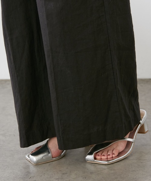 Omekashi（オメカシ）の「リネンラッフルオールインワン（サロペット/オーバーオール・レディース・ブラック/ネイビー・36/34/38）」の20枚目の写真