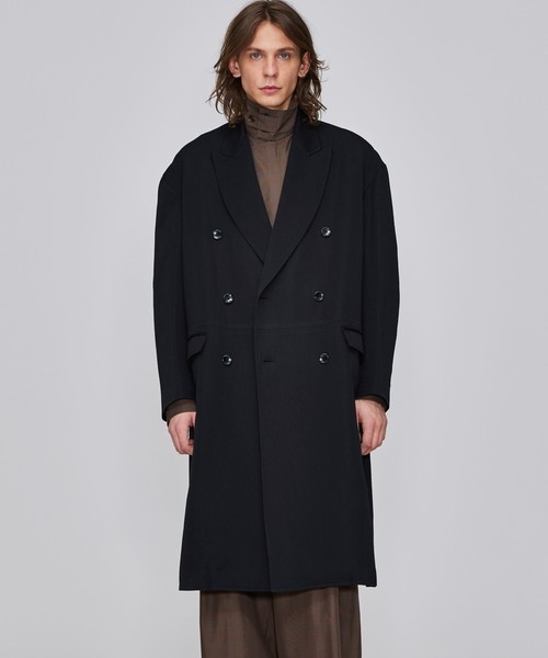 Iroquois（イロコイ）の「W/LI HIGH COUNT TWILL CO（チェスターコート・メンズ・ネイビー/ブラック・1/2/3）」の2枚目の写真