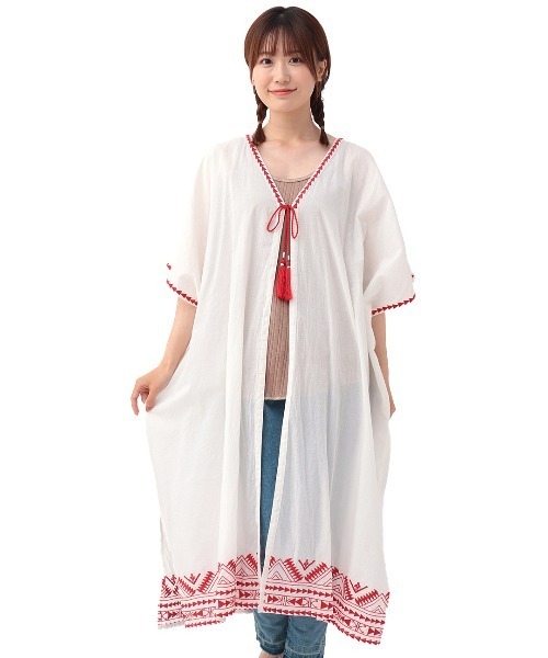 チチカカ(チチカカ)の「ジオメトリック刺繍カーディガン(カーディガン/ボレロ・レディース・アイボリー/マスタード/ネイビー・FREE)」の11枚目の写真