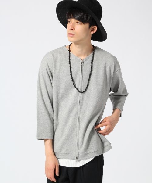 RAGEBLUE(レイジブルー)の「ポンチZIPカーディガン7分袖/565107(カーディガン/ボレロ・メンズ・ネイビー/グレー/ホワイト・LARGE/MEDIUM)」の2枚目の写真
