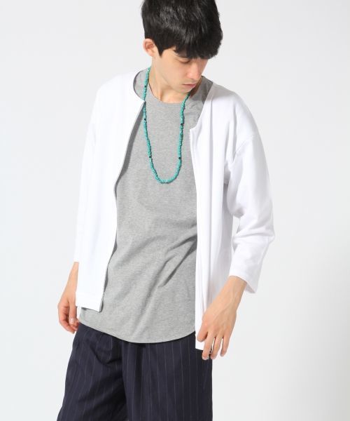 RAGEBLUE(レイジブルー)の「ポンチZIPカーディガン7分袖/565107(カーディガン/ボレロ・メンズ・ネイビー/グレー/ホワイト・LARGE/MEDIUM)」の1枚目の写真