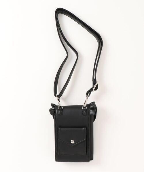 axes femme POETIQUE(アクシーズファムポエティック)の「レースアップスマホポシェット(スマホグッズ・レディース・ピンク/ブラック・FREE)」の6枚目の写真