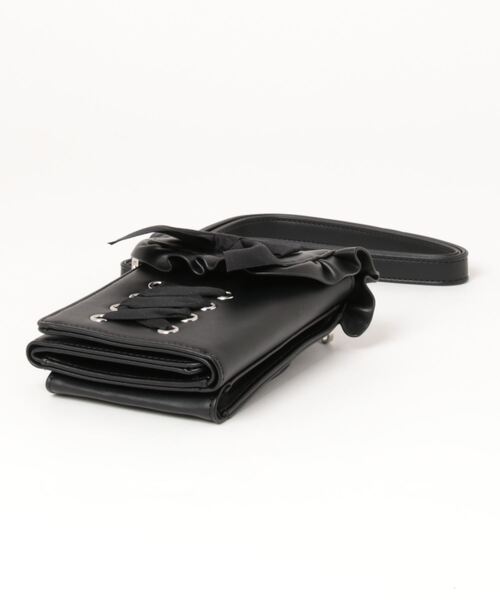 axes femme POETIQUE(アクシーズファムポエティック)の「レースアップスマホポシェット(スマホグッズ・レディース・ピンク/ブラック・FREE)」の5枚目の写真