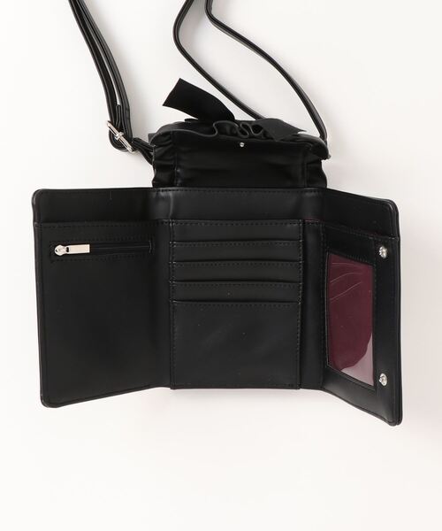 axes femme POETIQUE(アクシーズファムポエティック)の「レースアップスマホポシェット(スマホグッズ・レディース・ピンク/ブラック・FREE)」の4枚目の写真