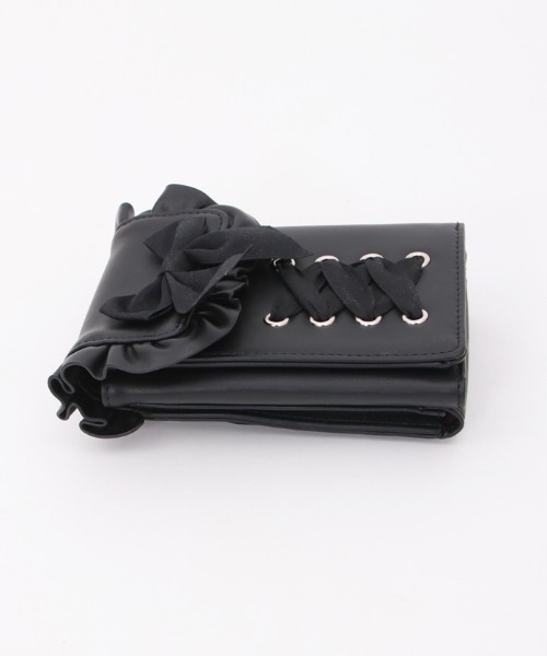 axes femme POETIQUE(アクシーズファムポエティック)の「レースアップスマホポシェット(スマホグッズ・レディース・ピンク/ブラック・FREE)」の13枚目の写真