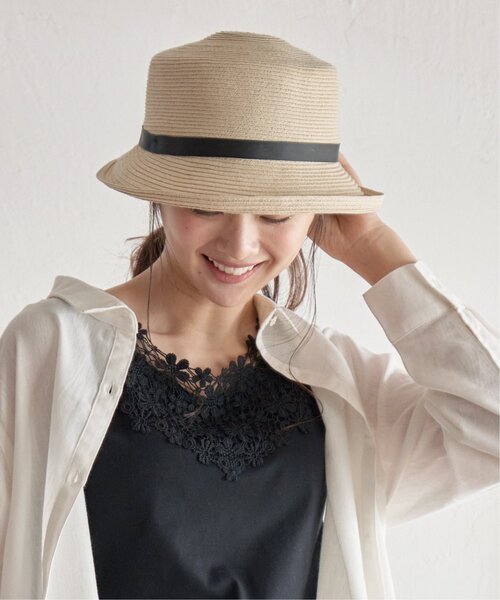 ikka（イッカ）の「雑材ブリムアップハット（ハット・レディース・グレー/オフホワイト/キャメル・FREE）」の18枚目の写真