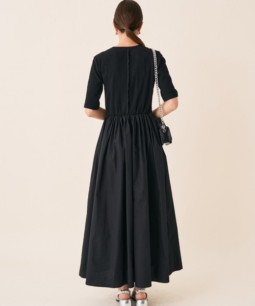 Solace（ソレイス）の「テレコリブドッキングボリュームワンピース（ワンピース・レディース・ブラック/ホワイト・M/L）」の4枚目の写真