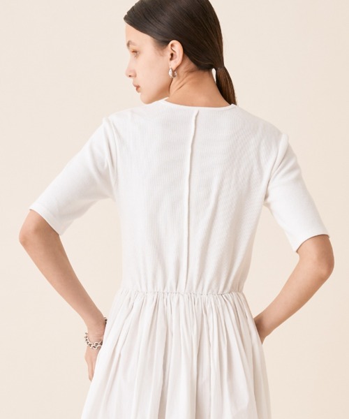 Solace（ソレイス）の「テレコリブドッキングボリュームワンピース（ワンピース・レディース・ブラック/ホワイト・M/L）」の6枚目の写真