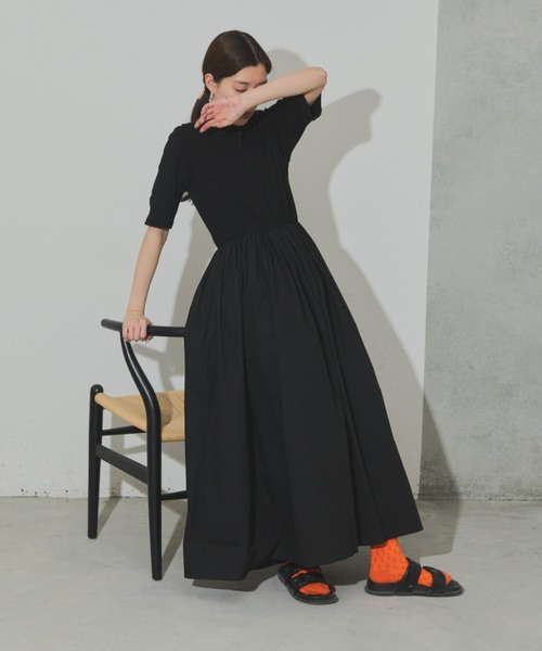 Solace（ソレイス）の「テレコリブドッキングボリュームワンピース（ワンピース・レディース・ブラック/ホワイト・M/L）」の21枚目の写真