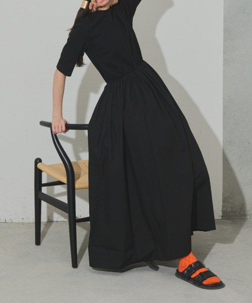 Solace（ソレイス）の「テレコリブドッキングボリュームワンピース（ワンピース・レディース・ブラック/ホワイト・M/L）」の20枚目の写真