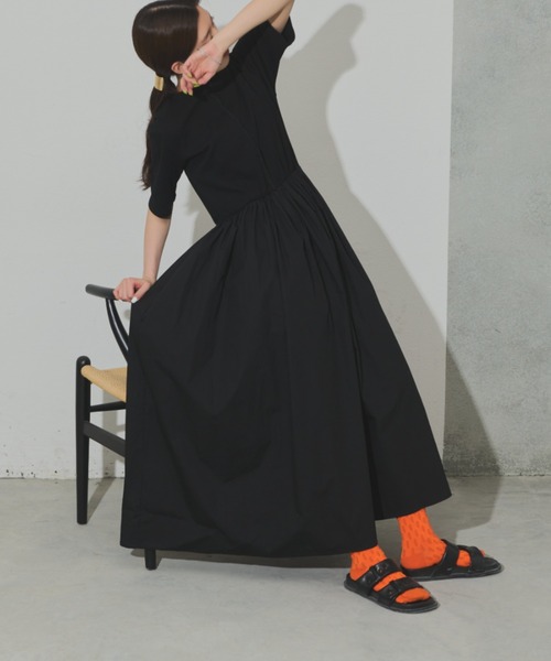 Solace（ソレイス）の「テレコリブドッキングボリュームワンピース（ワンピース・レディース・ブラック/ホワイト・M/L）」の18枚目の写真