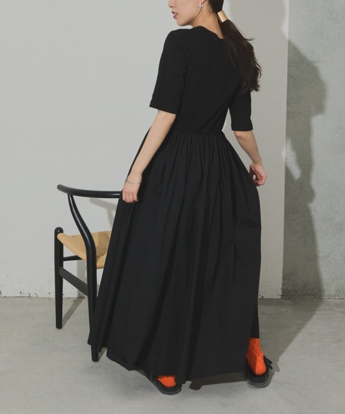 Solace（ソレイス）の「テレコリブドッキングボリュームワンピース（ワンピース・レディース・ブラック/ホワイト・M/L）」の15枚目の写真