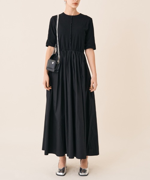 Solace（ソレイス）の「テレコリブドッキングボリュームワンピース（ワンピース・レディース・ブラック/ホワイト・M/L）」の14枚目の写真