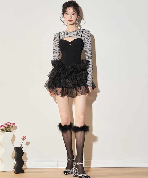 OSYAREVO（オシャレボ）の「シアートップス付き ティアード
