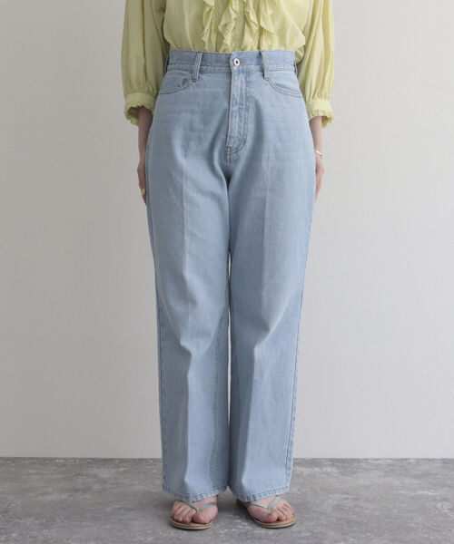 fredy emue（フレディエミュ）の「【fredyemueフレディエミュ】センタープレスストレートデニム（デニムパンツ・レディース・サックスブルー/ネイビー・36/38）」の18枚目の写真