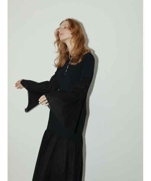 AMAIL（アマイル）の「Cotton docking dress（ワンピース・レディース・ブラック/ブルー・FREE）」の9枚目の写真