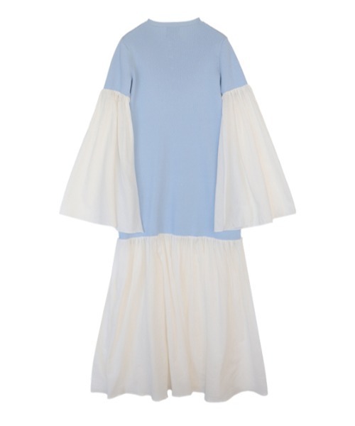 AMAIL（アマイル）の「Cotton docking dress（ワンピース・レディース・ブラック/ブルー・FREE）」の8枚目の写真