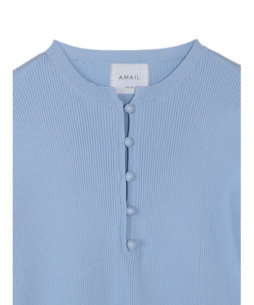 AMAIL（アマイル）の「Cotton docking dress（ワンピース・レディース・ブラック/ブルー・FREE）」の4枚目の写真