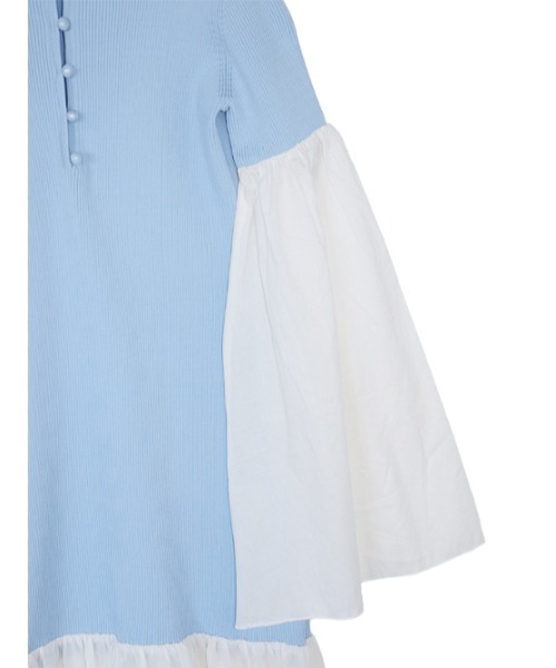 AMAIL（アマイル）の「Cotton docking dress（ワンピース・レディース・ブラック/ブルー・FREE）」の6枚目の写真