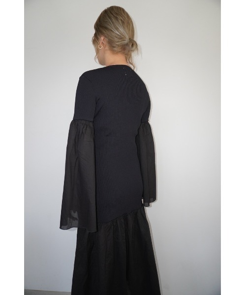 AMAIL（アマイル）の「Cotton docking dress（ワンピース・レディース・ブラック/ブルー・FREE）」の14枚目の写真