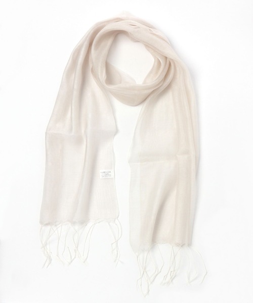 studio CLIP(スタディオクリップ)の「シルクレーヨン無地ストール(ストール/ショール・レディース・ブラック/イエロー/オフホワイト・FREE)」の2枚目の写真