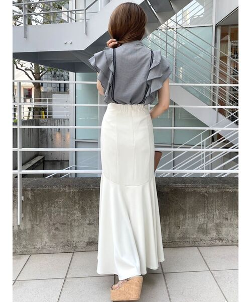 MERCURYDUO（マーキュリーデュオ）の「2WAYラッフルスキッパーシャツ（シャツ/ブラウス・レディース・その他1/オフホワイト/ブルー・FREE）」の20枚目の写真