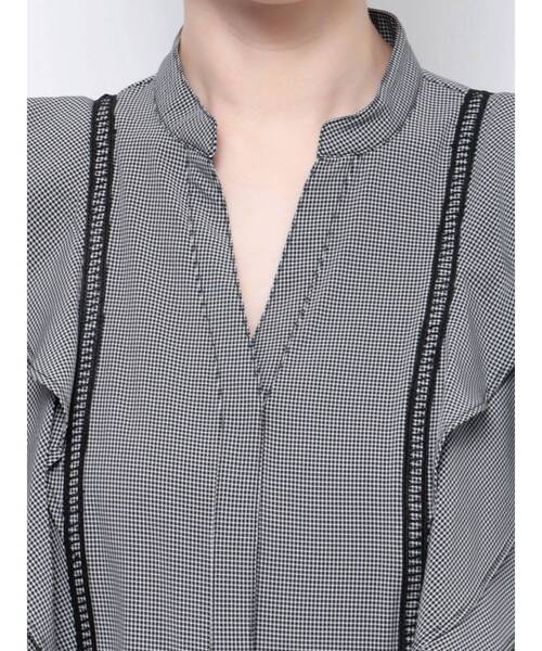 MERCURYDUO（マーキュリーデュオ）の「2WAYラッフルスキッパーシャツ（シャツ/ブラウス・レディース・その他1/オフホワイト/ブルー・FREE）」の17枚目の写真