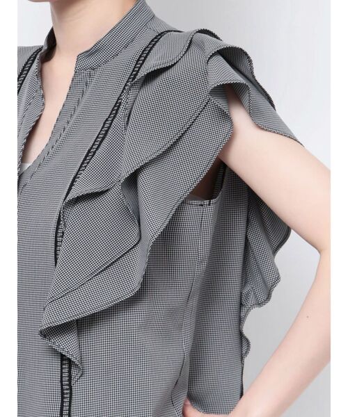 MERCURYDUO（マーキュリーデュオ）の「2WAYラッフルスキッパーシャツ（シャツ/ブラウス・レディース・その他1/オフホワイト/ブルー・FREE）」の19枚目の写真