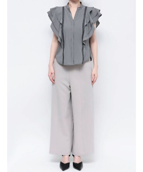 MERCURYDUO（マーキュリーデュオ）の「2WAYラッフルスキッパーシャツ（シャツ/ブラウス・レディース・その他1/オフホワイト/ブルー・FREE）」の13枚目の写真