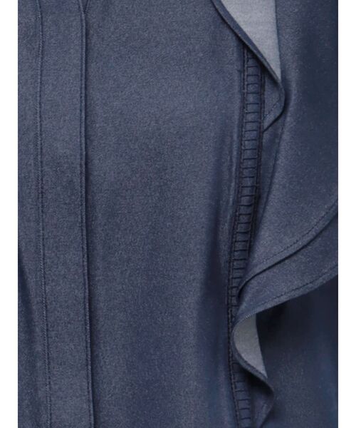 MERCURYDUO（マーキュリーデュオ）の「2WAYラッフルスキッパーシャツ（シャツ/ブラウス・レディース・その他1/オフホワイト/ブルー・FREE）」の8枚目の写真