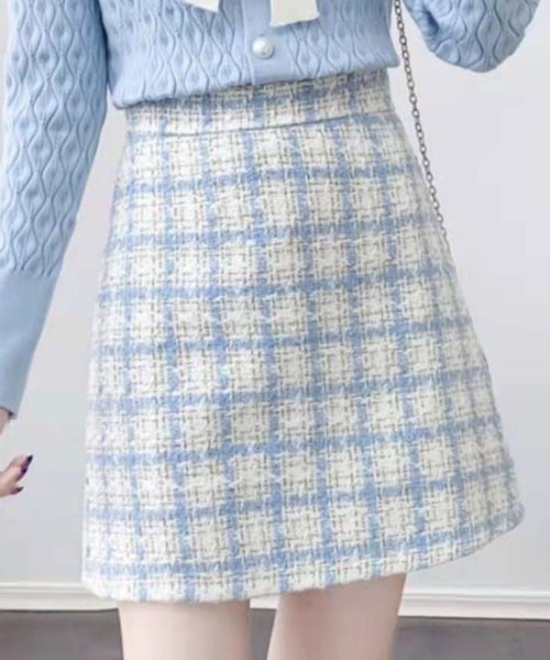 ☆Valentino☆セール！コットン カラー ツイード ミニスカート セール】ツイードミニスカート（スカート）｜tolene