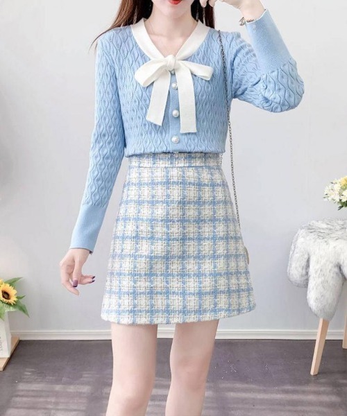 ｔｏｌｅｎｅ（トレネ）の「ツイードミニスカート（スカート・レディース・ライトピンク/ライトブルー/ブラック・FREE）」の14枚目の写真