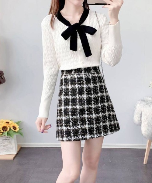 ｔｏｌｅｎｅ（トレネ）の「ツイードミニスカート（スカート・レディース・ライトピンク/ライトブルー/ブラック・FREE）」の22枚目の写真