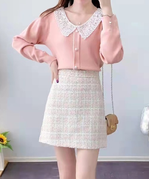 ｔｏｌｅｎｅ（トレネ）の「ツイードミニスカート（スカート・レディース・ライトピンク/ライトブルー/ブラック・FREE）」の10枚目の写真